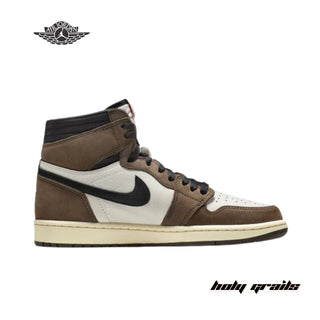 Travis Scott x Nike Air Jordan 1 Retro High OG 'Mocha' Sneakers - Side 1