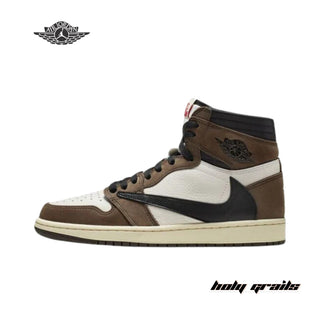 Travis Scott x Nike Air Jordan 1 Retro High OG 'Mocha' Sneakers - Side 2