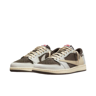 Travis Scott x Nike Air Jordan 1 Retro Low OG 'Reverse Mocha' Sneakers - Front