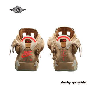 Travis Scott x Nike Air Jordan 6 Retro 'British Khaki' Sneakers - Back