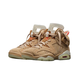 Travis Scott x Nike Air Jordan 6 Retro 'British Khaki' Sneakers - Front