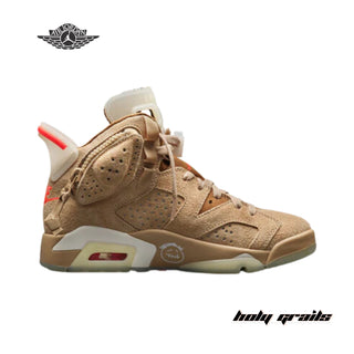 Travis Scott x Nike Air Jordan 6 Retro 'British Khaki' Sneakers - Side 1