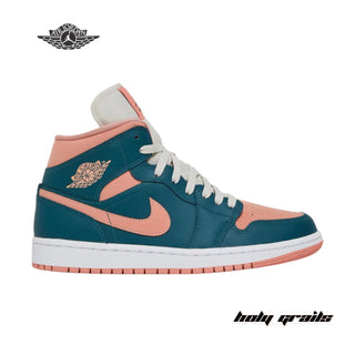 Wmns Nike Air Jordan 1 Mid 'Dark Teal Green' Sneakers - Side 1