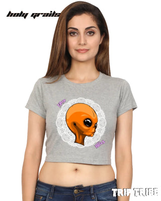 'Mandala Alien' Graphic Crop Top HG x Trip Tribe