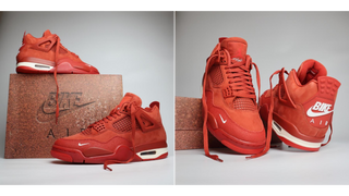 Nigel Sylvester x Air Jordan 4 Brick by Brick Sneaker With Box - 2 picture collage