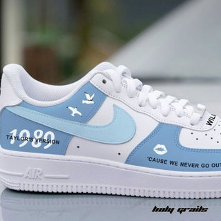 Air Force 1 x 1989 Pop Culture Themed Hand Painted Custom Kicks - Side 2 Close