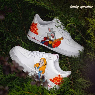 Air Force 1 x Alice In The Wonderland Favorite Cartoon Themed Hand Painted Custom Kicks - Both Sides