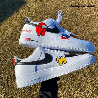 Air Force 1 x Among Us Favourite Cartoon Themed Hand Painted Custom Kicks - Sides 2