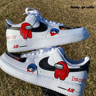 Air Force 1 x Among Us Favourite Cartoon Themed Hand Painted Custom Kicks - Sides 3