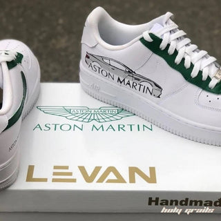 Air Force 1 x Aston Martin Speed Thrilled Themed Hand Painted Custom Kicks - Inner Side