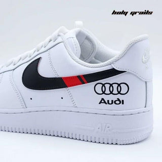 Air Force 1 x Audi Speed Thrilled Hand Painted Custom Kicks - Side 1 Close Up