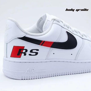 Air Force 1 x Audi Speed Thrilled Hand Painted Custom Kicks - Side 2 Close Up