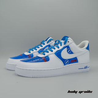 Air Force 1 x BMW Blues Speed Thrills Themed Hand Painted Custom Kicks - Side