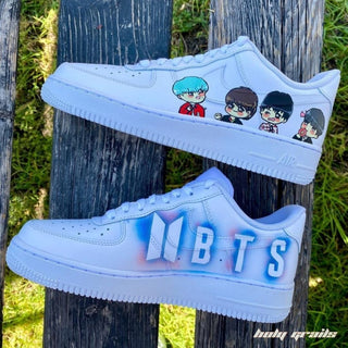 Air Force 1 x BTS Jr. Korean Themed Hand Painted Custom Kicks - Side 2