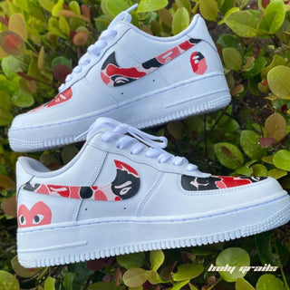 Air Force 1 x Bape Abstract Themed Hand Painted Custom Kicks - Both Sides