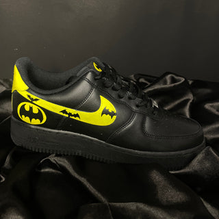 Air Force 1 x Bat Kicks DC Themed Hand Painted Custom AF1 Sneaker - Outer Side 1