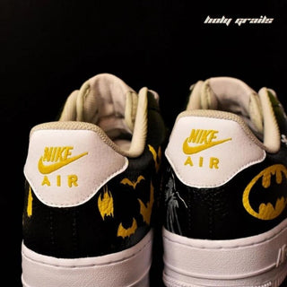 Air Force 1 x Batman Marvel DC Themed Hand Painted Custom Kicks - Back Close Up