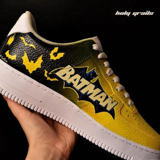 Air Force 1 x Batman Marvel DC Themed Hand Painted Custom Kicks - Inner Side Close Up