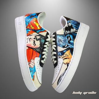 Air Force 1 x Batman vs Superman Marvel DC Themed Hand Painted Custom Kicks - Both Sides 2