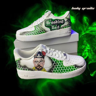 Air Force 1 x Breaking Bad TV Series Themed Hand Painted Custom Kicks - Both Sides with Box