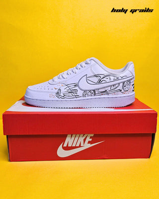 Air Force 1 x Bugatti Graffiti Speed Thrilled Themed Hand Painted Custom Kicks - Side 1