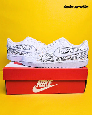 Air Force 1 x Bugatti Graffiti Speed Thrilled Themed Hand Painted Custom Kicks - Sides 2