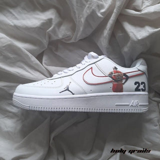 Air Force 1 x Bull's Legacy Sports Themed Hand Painted Custom Kicks - Side 1