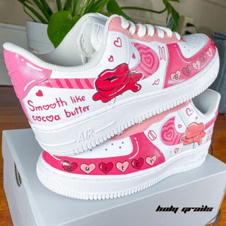 Air Force 1 x Butter Korean Themed Hand Painted Custom Kicks - Front & Back 1