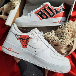 Air Force 1 x Chicago Bulls Custom Sneakers - Both Sides