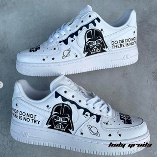 Air Force 1 x Darth Vader Star Wars Themed Custom Kicks - Both Sides