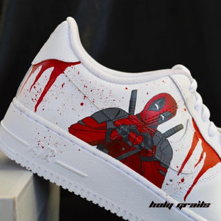 Air Force 1 x Deadpool Marvel DC Themed Custom Kicks - Side 1