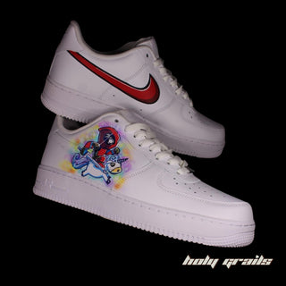 Air Force 1 x Deadpool’s Deadlift Gym Themed Custom Kicks - Side 2