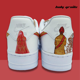 Air Force 1 x Desi Bride Wedding Themed Custom Kicks - Back