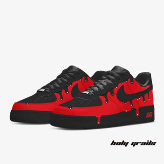 Air Force 1 x Devil Drip Altered Swoosh Custom Kicks - Front