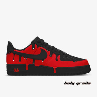 Air Force 1 x Devil Drip Altered Swoosh Custom Kicks - Side 1