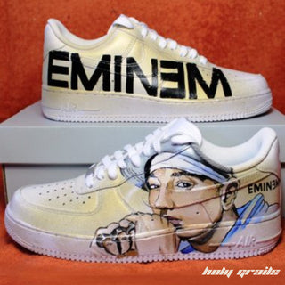 Air Force 1 x Eminem Music Themed Custom Kicks - Side 2 Close Up