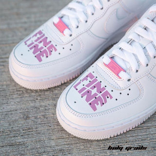 Air Force 1 x Fine Line Pop Culture Themed Hand Painted Custom Kicks - Front Side Top