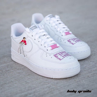 Air Force 1 x Fine Line Pop Culture Themed Hand Painted Custom Kicks - Front Sides