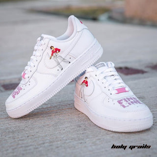 Air Force 1 x Fine Line Pop Culture Themed Hand Painted Custom Kicks - Front & Side