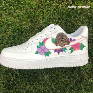 Air Force 1 x Flowers n Furr Pets Themed Hand Painted Custom Kicks - Side 2