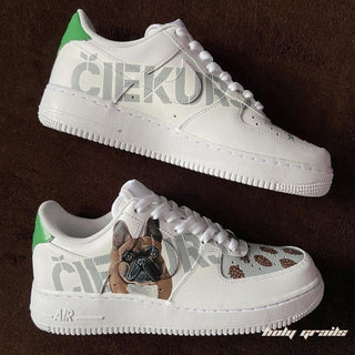 Air Force 1 x French Bulldog Pets Themed Hand Painted Custom Kicks - Both Sides 2