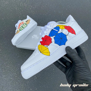 Air Force 1 x Friends Series Themed Custom Kicks - Inner Side (Featuring Umbrellas)