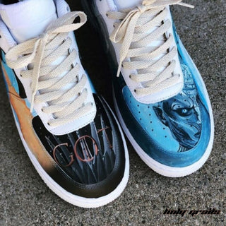 Air Force 1 x Game of Thrones Edit TV Series Themed Hand Painted Custom Kicks - Front Top