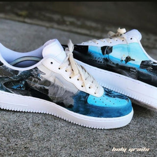 Air Force 1 x Game of Thrones Edit TV Series Themed Hand Painted Custom Kicks - Inner Sides