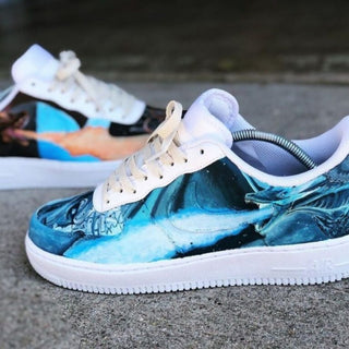 Air Force 1 x Game of Thrones Edit TV Series Themed Hand Painted Custom Kicks - Side 1