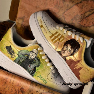 Air Force 1 x HP & Voldermot Harry Potter Series Themed Custom Kicks - Both Sides