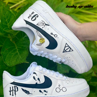 Air Force 1 x Harry Potter B&W Series Themed Custom Kicks - Both Sides