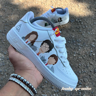 Air Force 1 x Harry Potter Illustration Series Themed Custom Kicks - Side 1 Close Up