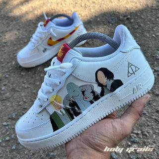 Air Force 1 x Harry Potter Illustration Series Themed Custom Kicks - Side 2 Close Up