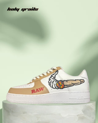 Air Force 1 x High On Joint High Stoner Art Themed Custom Kicks - Side